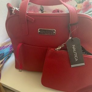 Red Nautical Purse w/Wallet Attachment